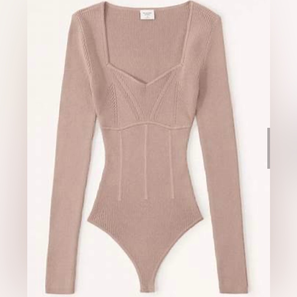 Abercrombie & Fitch Corset Sweetheart Sweater Bodysuit